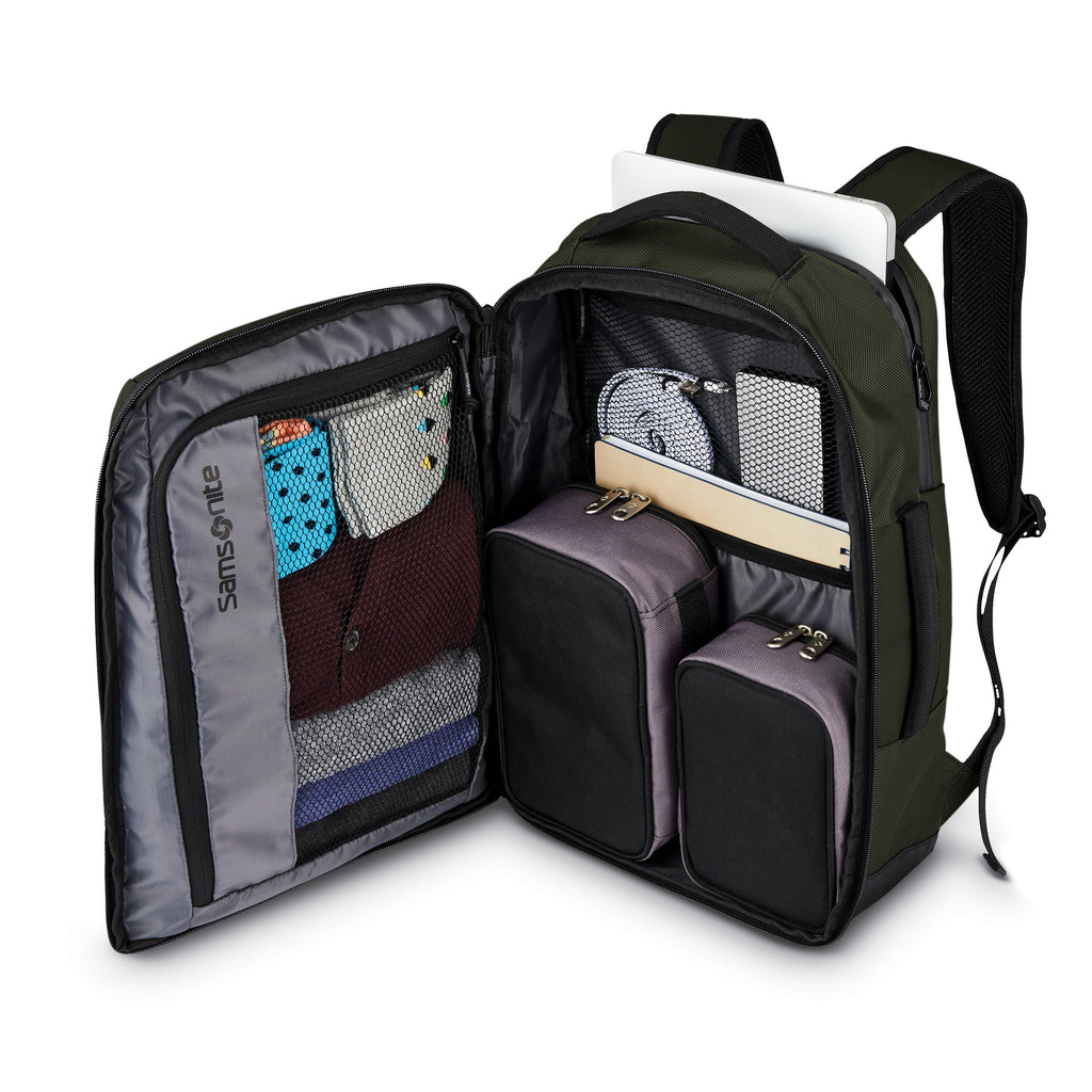 Samsonite Detour Travel Backpack in the color Olive.