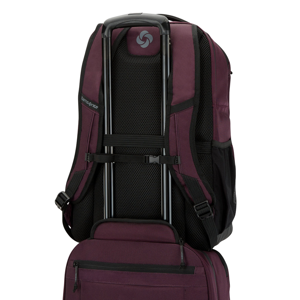 Samsonite Detour Travel Backpack in the color Plum.