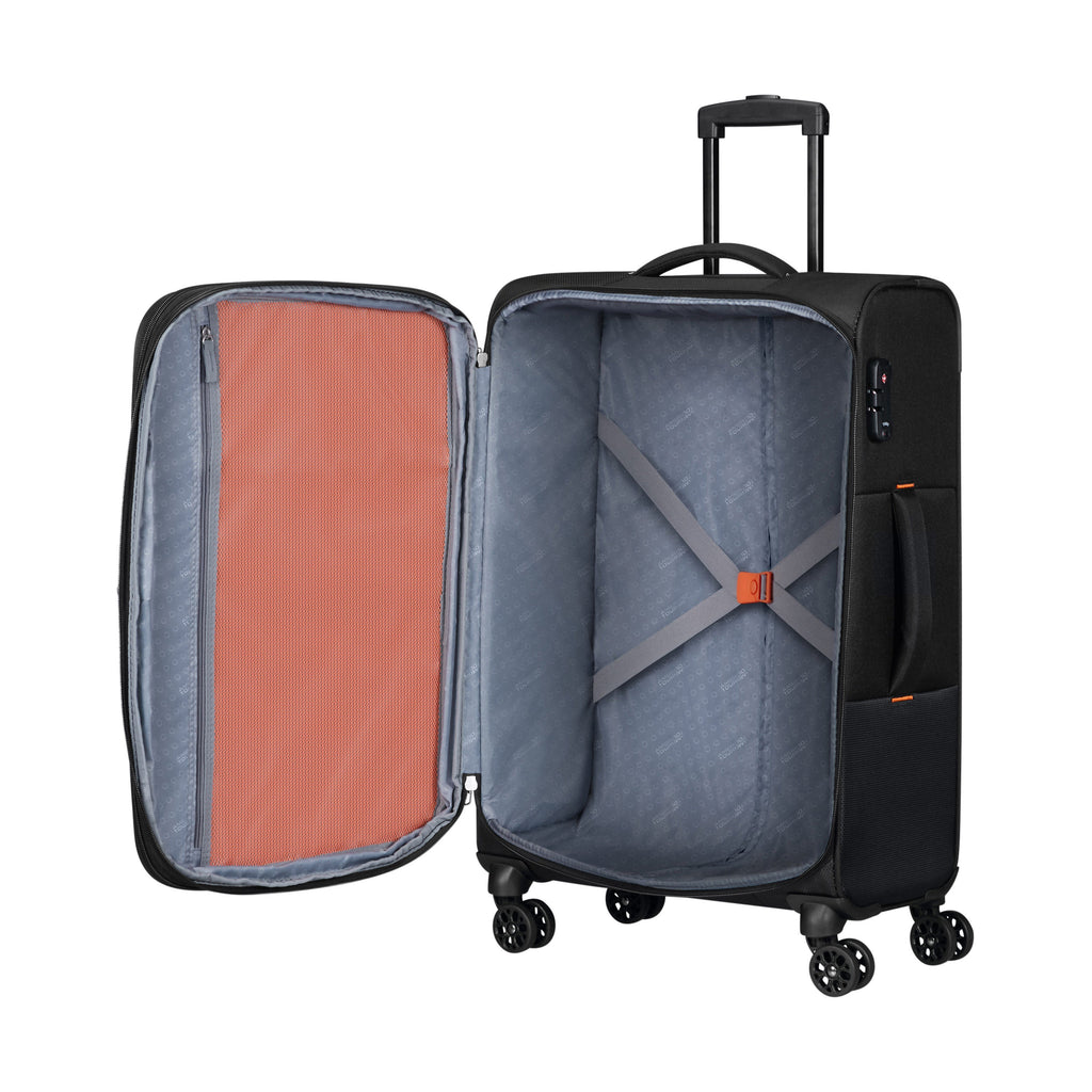 American Tourister Sun Break Spinner Medium in the color Black.