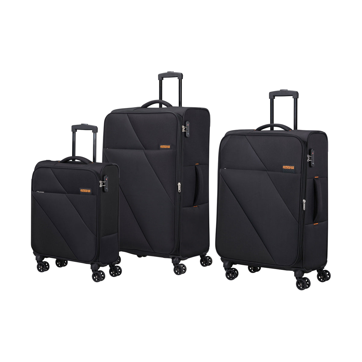 American Tourister Sun Break 3 Piece Set (CO/M/L) in the color Black.