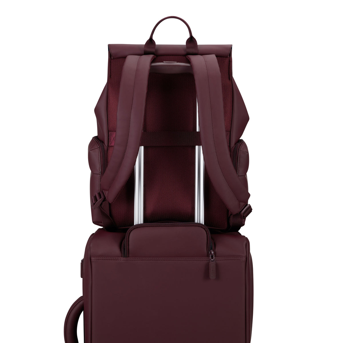 Lipault Cargo Backpack in the color Bordeaux.