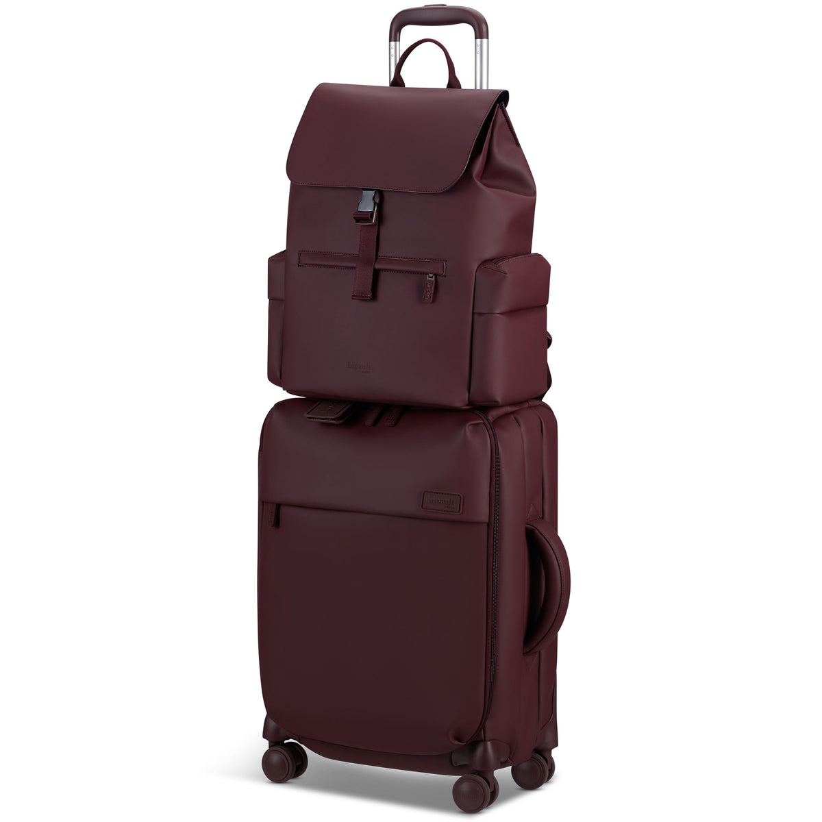 Lipault Cargo Backpack in the color Bordeaux.