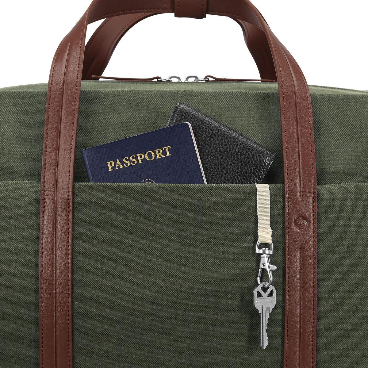 Samsonite Virtuosa Wheeled Duffle in the color Pine Green.
