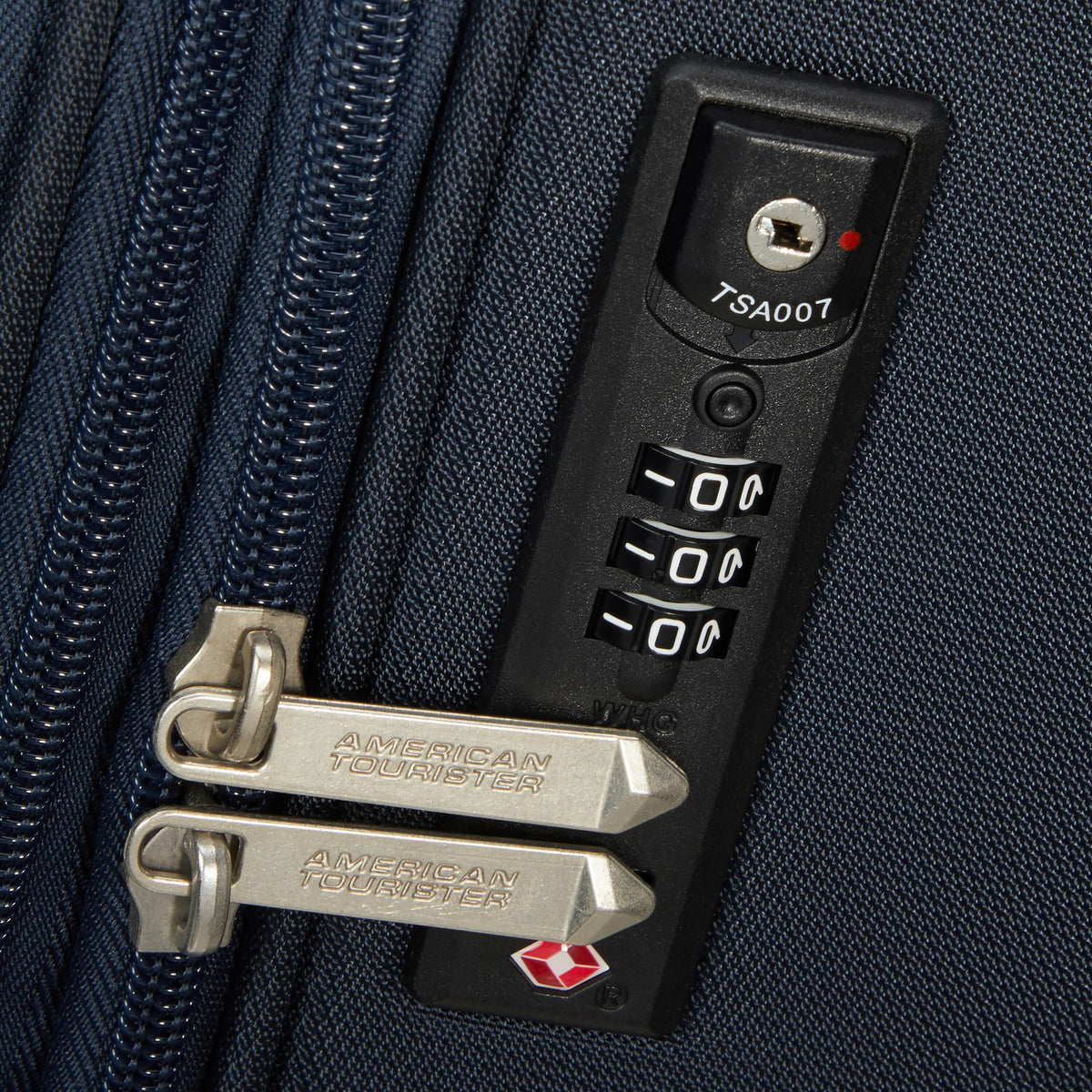 American Tourister SummerRide Spinner Large in the color Navy.