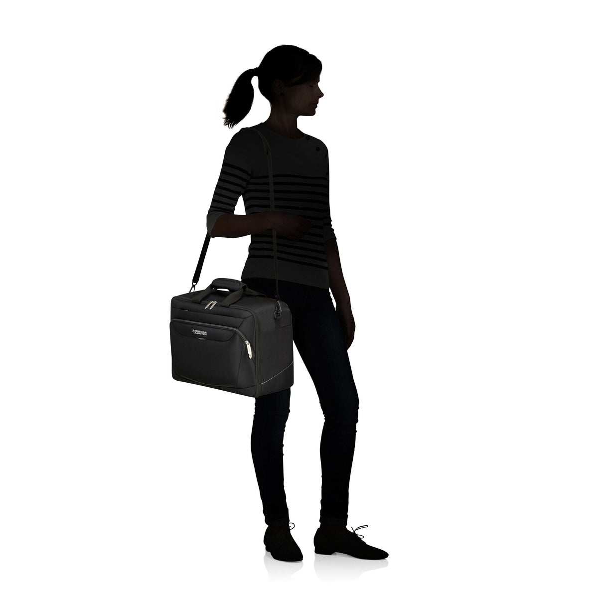 American Tourister SummerRide Convertible Boarding Bag in the color Black.