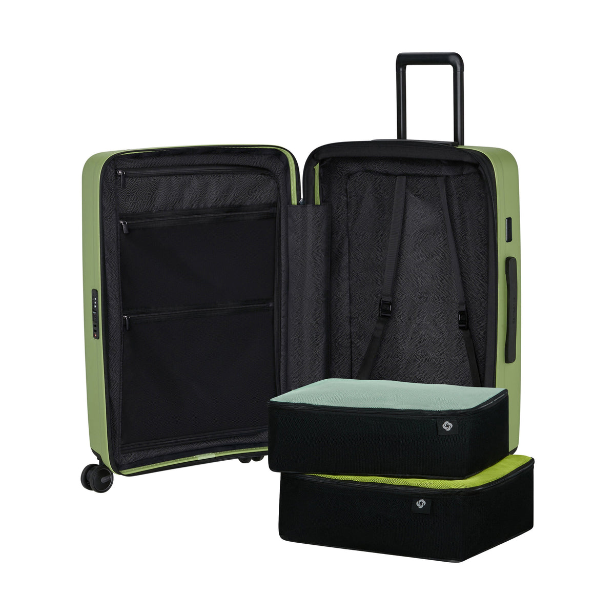 Samsonite RestackD Spinner Medium in the color Wasabi.