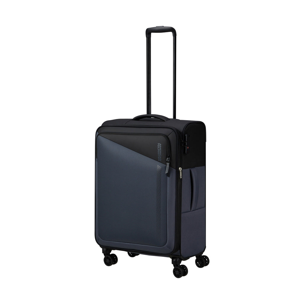 American Tourister Daring Dash Spinner Medium in the color Black/Grey.