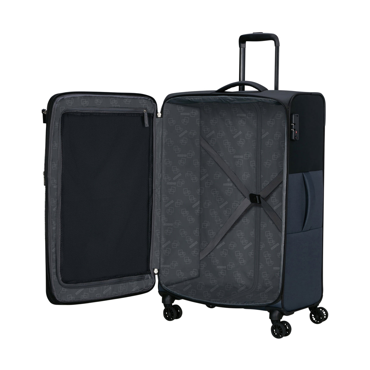 American Tourister Daring Dash 3 Piece Set in the color Black/Grey.