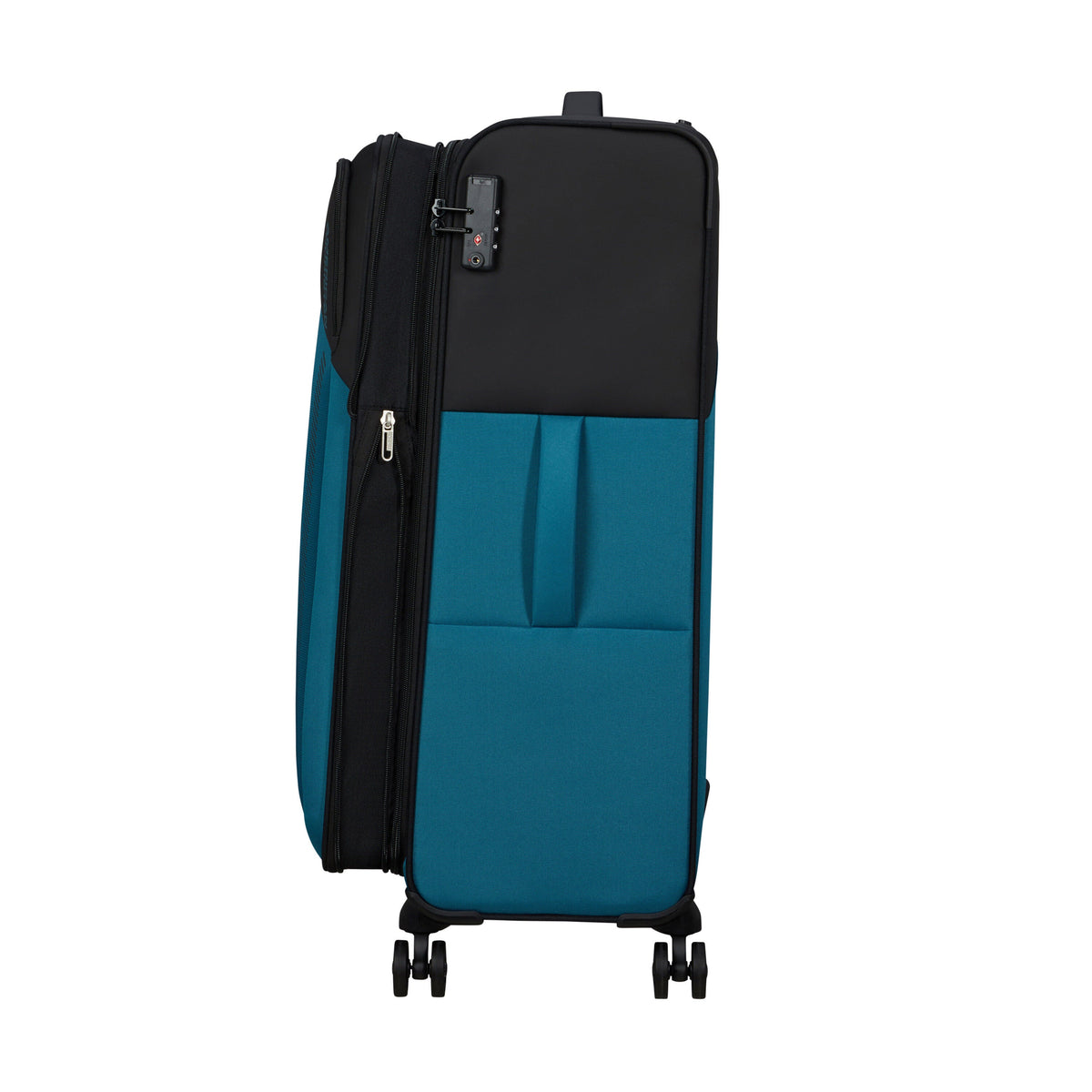 American Tourister Daring Dash Spinner Large in the color Black/Blue.