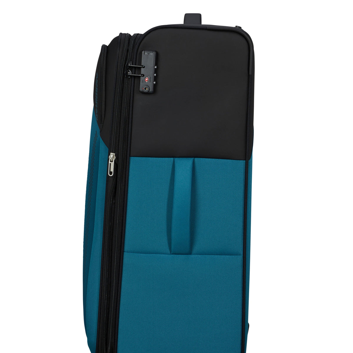 American Tourister Daring Dash Spinner Large in the color Black/Blue.