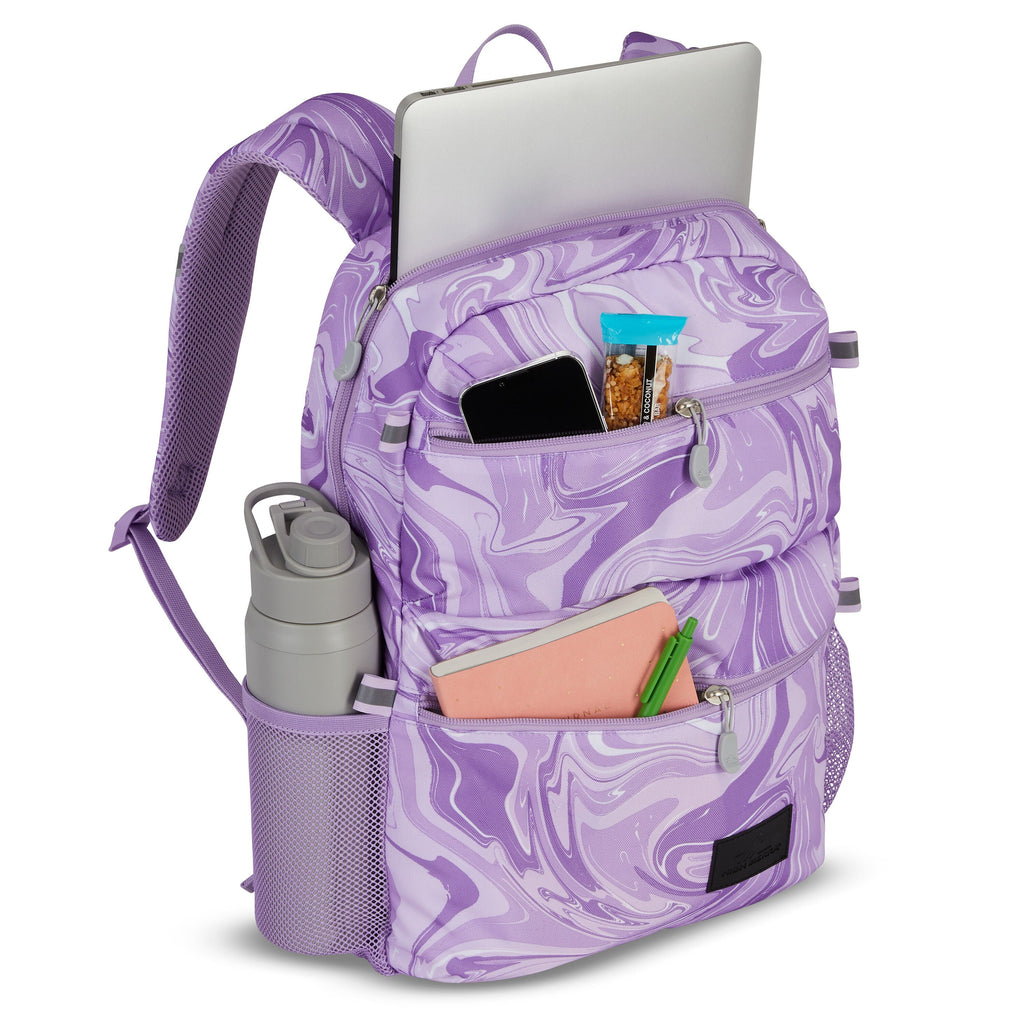 High Sierra BTS Everclass Backpack in the color Marble Lavender.