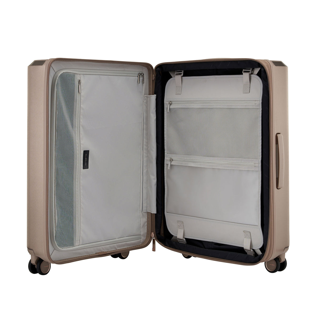 Samsonite Evoa Z Spinner Medium in the color Ivory Gold.