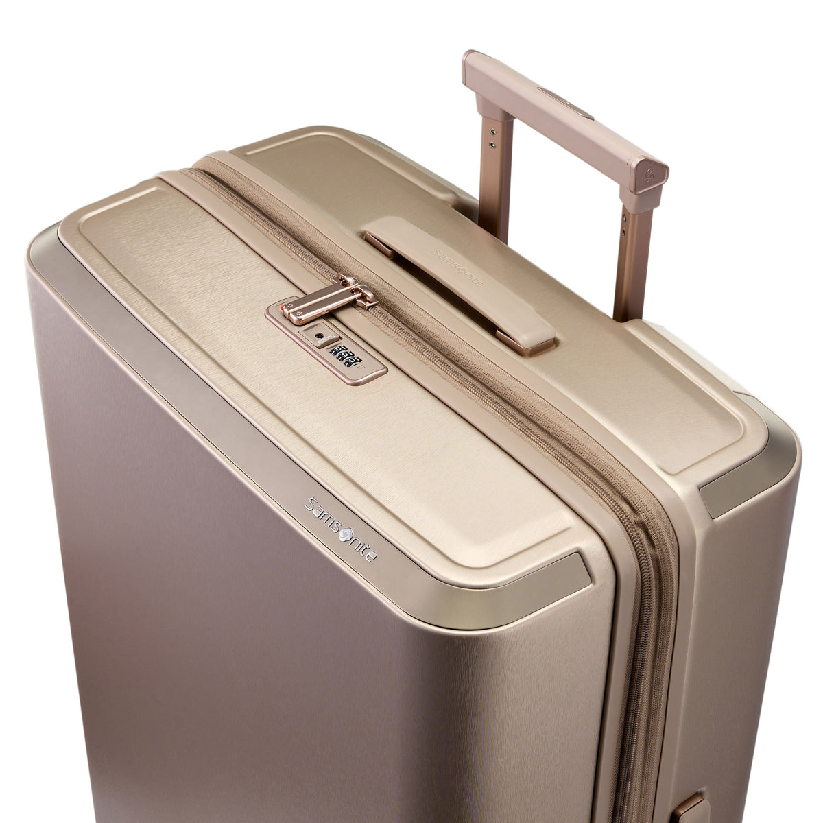 Samsonite Evoa Z Spinner Medium in the color Ivory Gold.