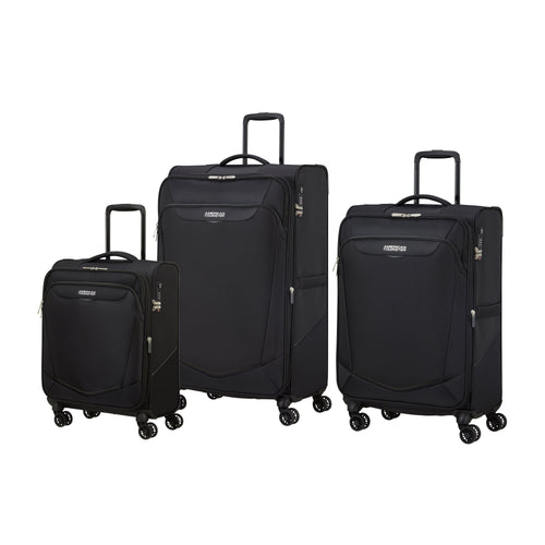 American Tourister SummerRide 3 Piece Set (CO/M/L) in the color Black.