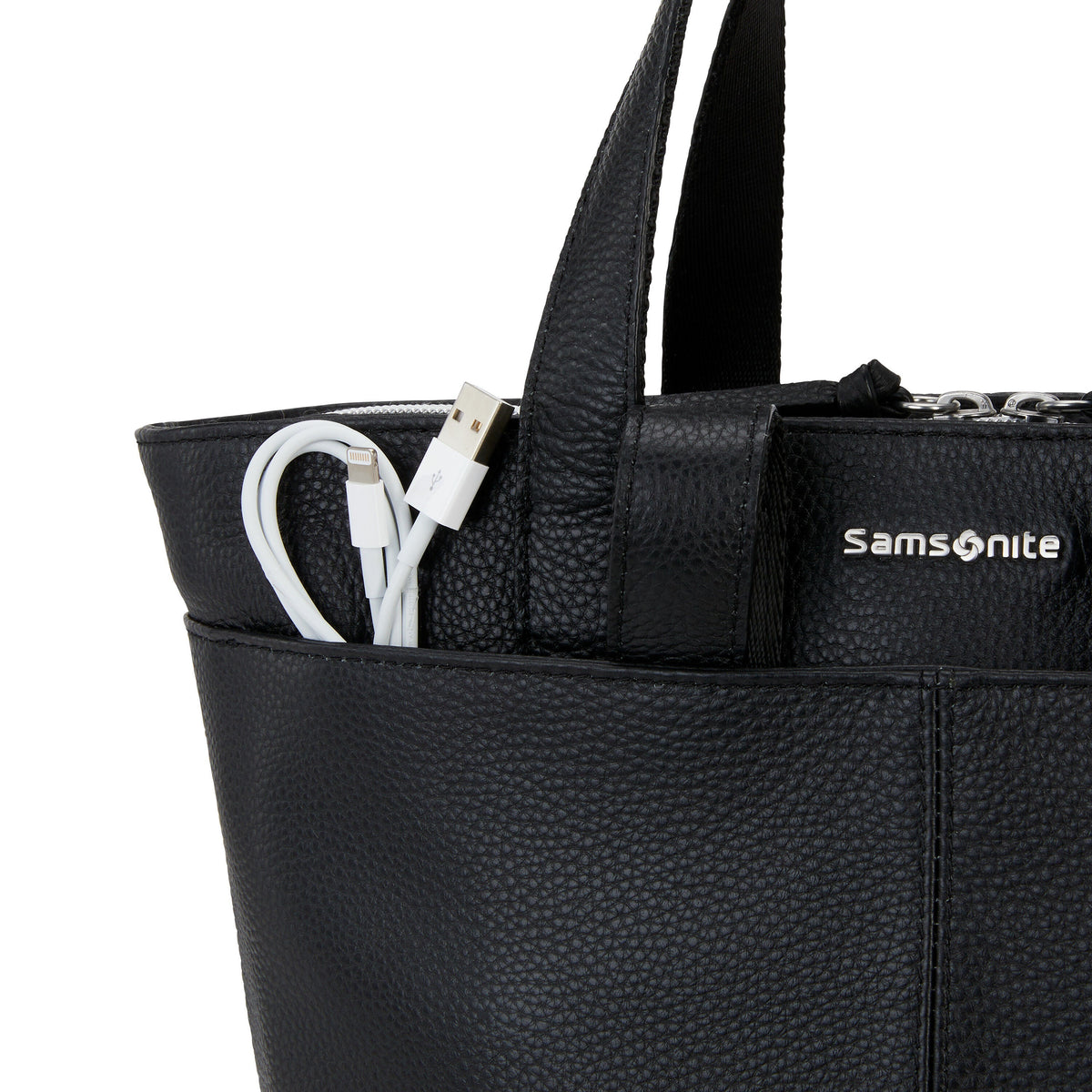 Samsonite Women's Convertible Leather Backpack in the color Black.