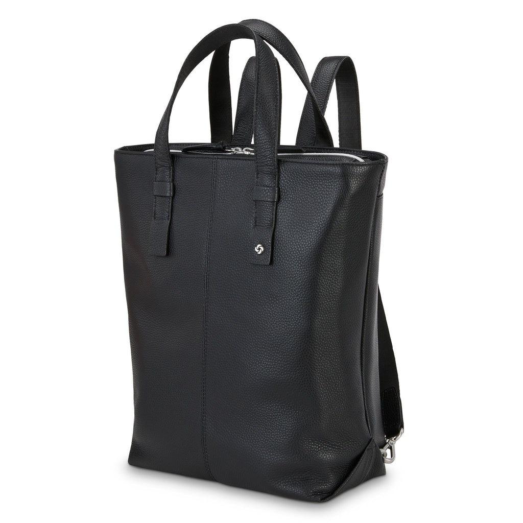 Samsonite Women's Convertible Leather Backpack in the color Black.