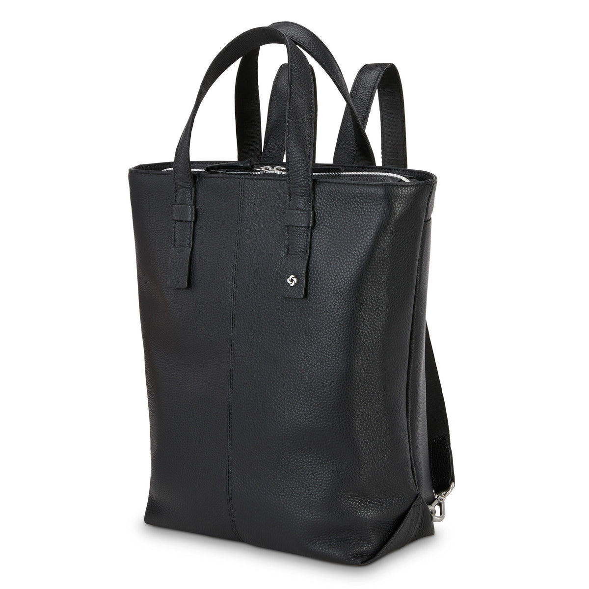 Samsonite Women's Convertible Leather Backpack in the color Black.