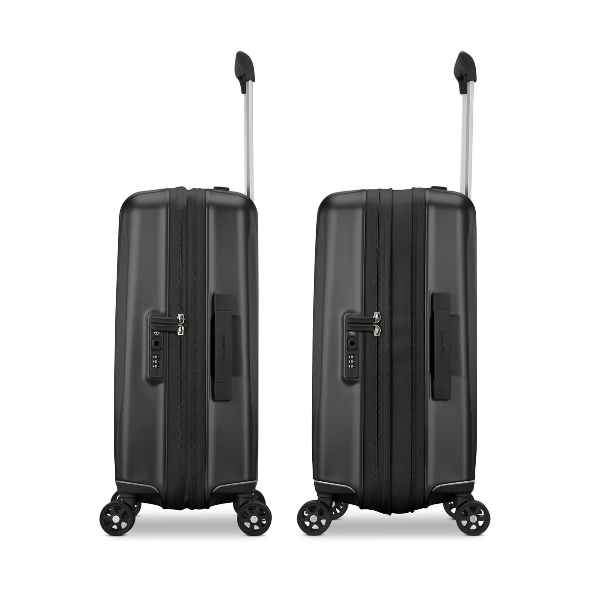 Samsonite UpLIFT Hardside Spinner 3 Piece Set (CO/L/XL) in the color Phantom Black.