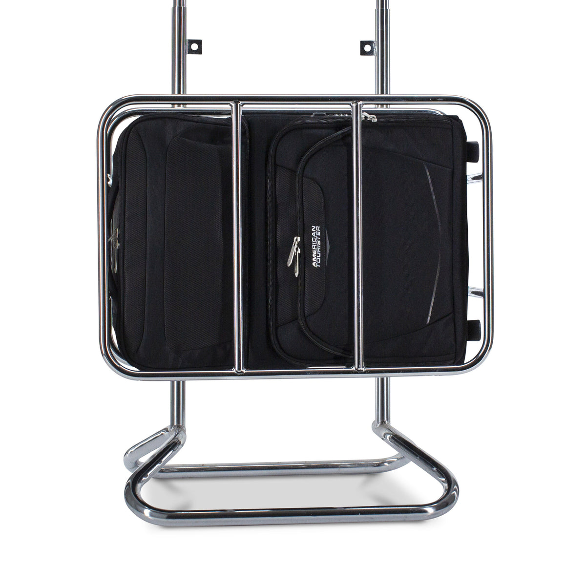American Tourister SummerRide Expandable Upright Underseater in the color Black.