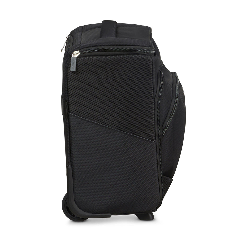 American Tourister SummerRide Expandable Upright Underseater in the color Black.