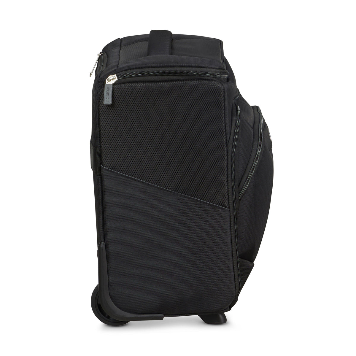 American Tourister SummerRide Expandable Upright Underseater in the color Black.