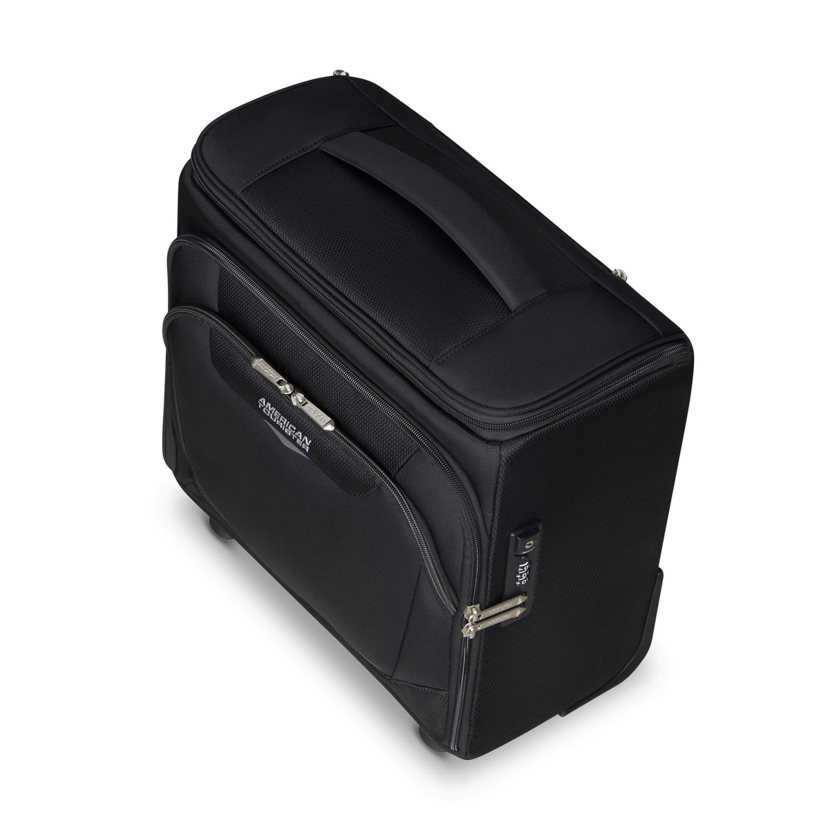 American Tourister SummerRide Expandable Upright Underseater in the color Black.