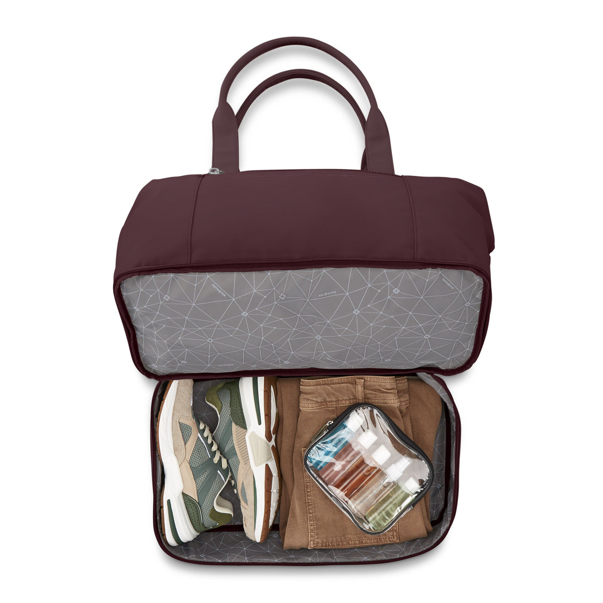 Samsonite Companion Bags Weekender in the color Merlot.