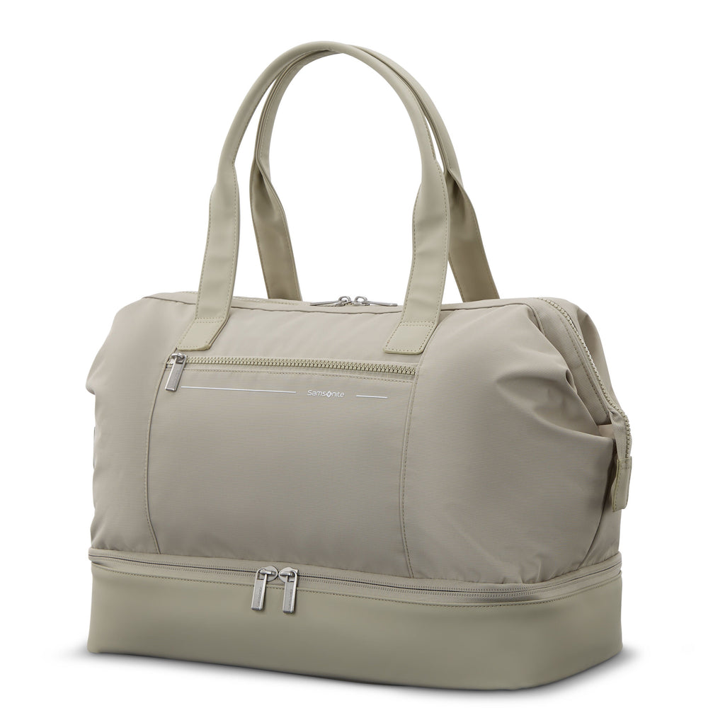 Samsonite Companion Bags Weekender in the color Limestone Grey.