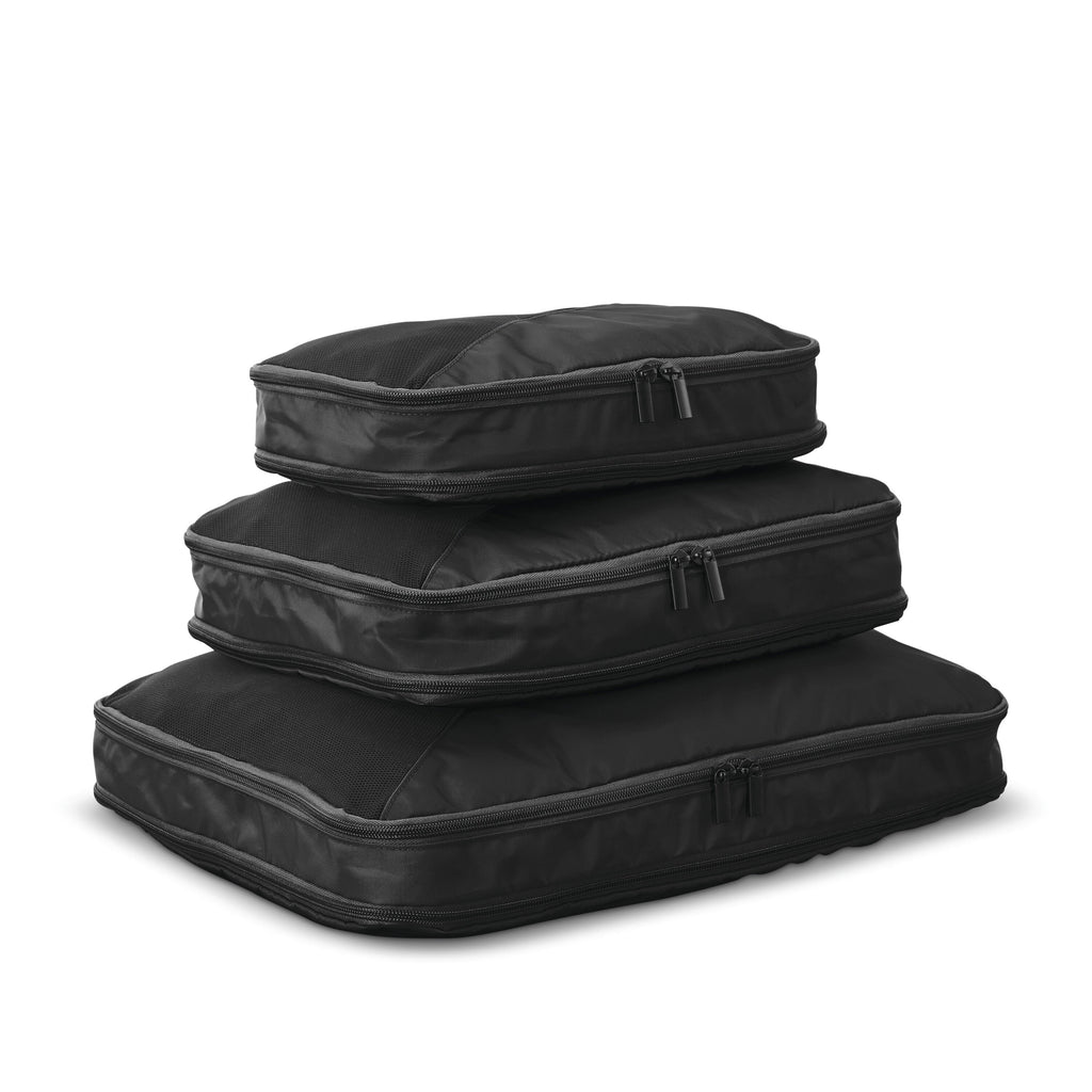 Samsonite Travel Accessories - 3 Piece Compression Packing Cubes in the color Black.
