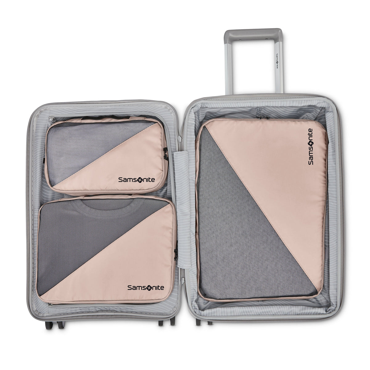 Samsonite Travel Accessories - 3 Piece Compression Packing Cubes in the color Dusty Rose.