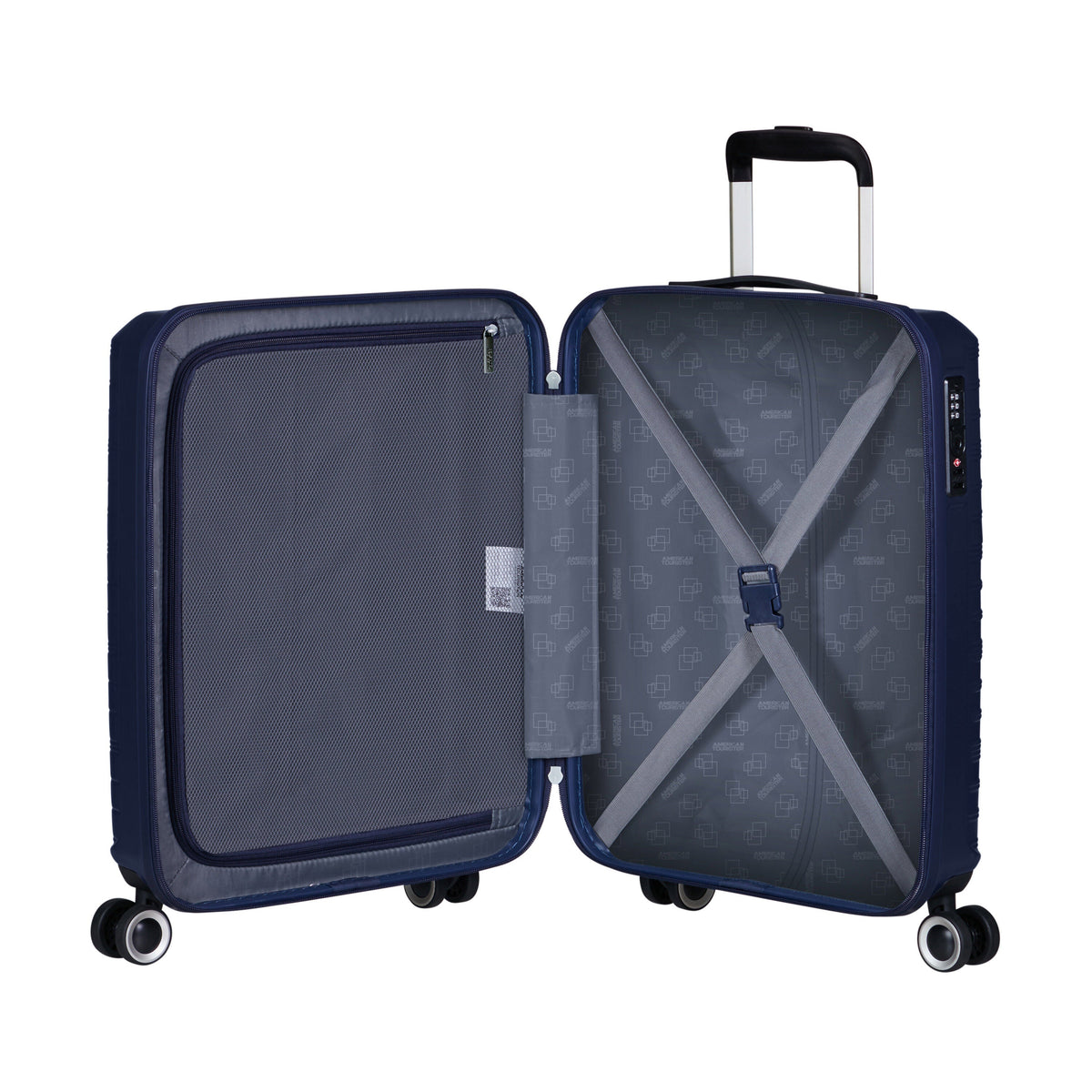 American Tourister Surftime Spinner Carry-On™ in the color Metallic Blue.