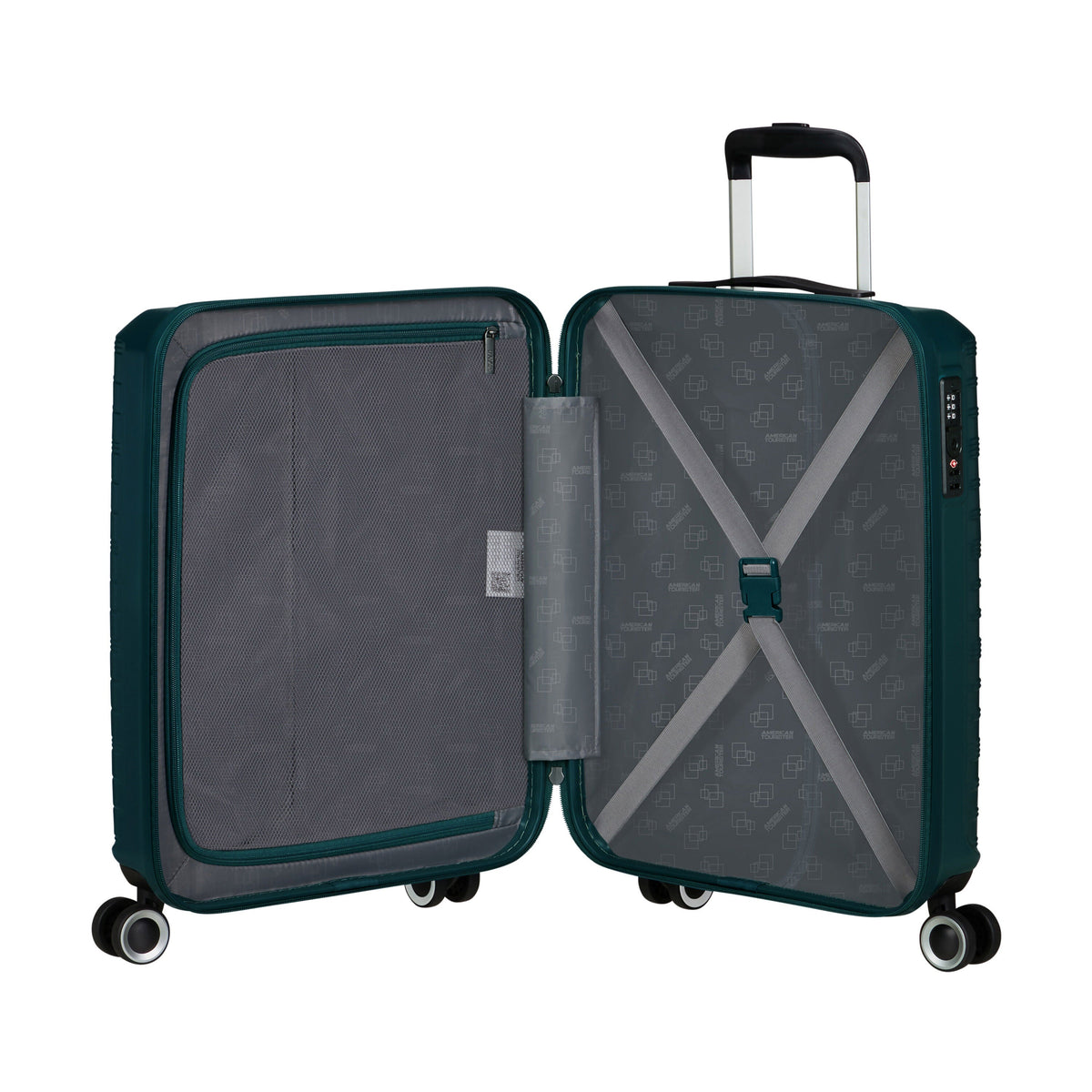 American Tourister Surftime Spinner Carry-On™ in the color Metallic Teal.