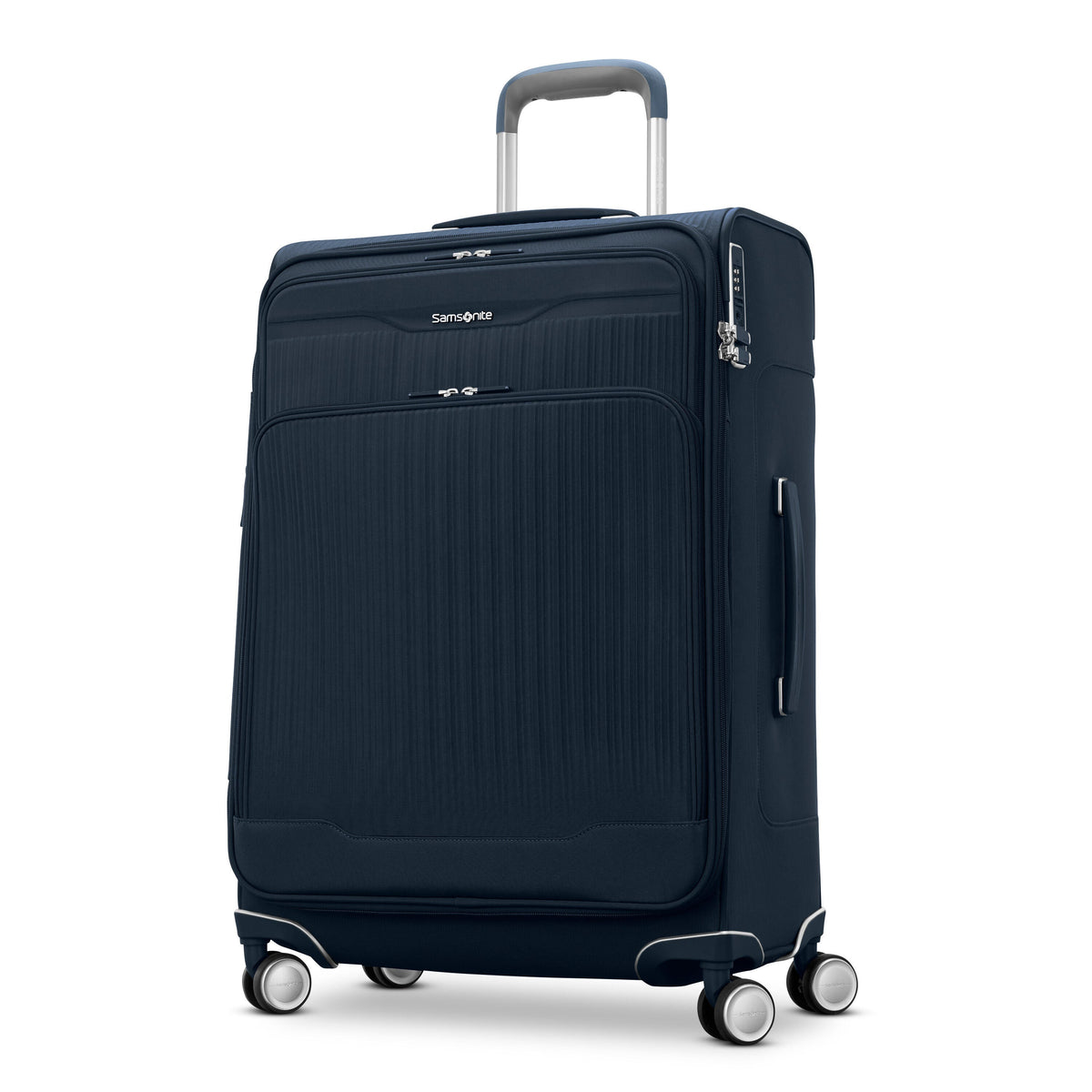 Samsonite Silhouette 18 Spinner Medium in the color Deep Navy.