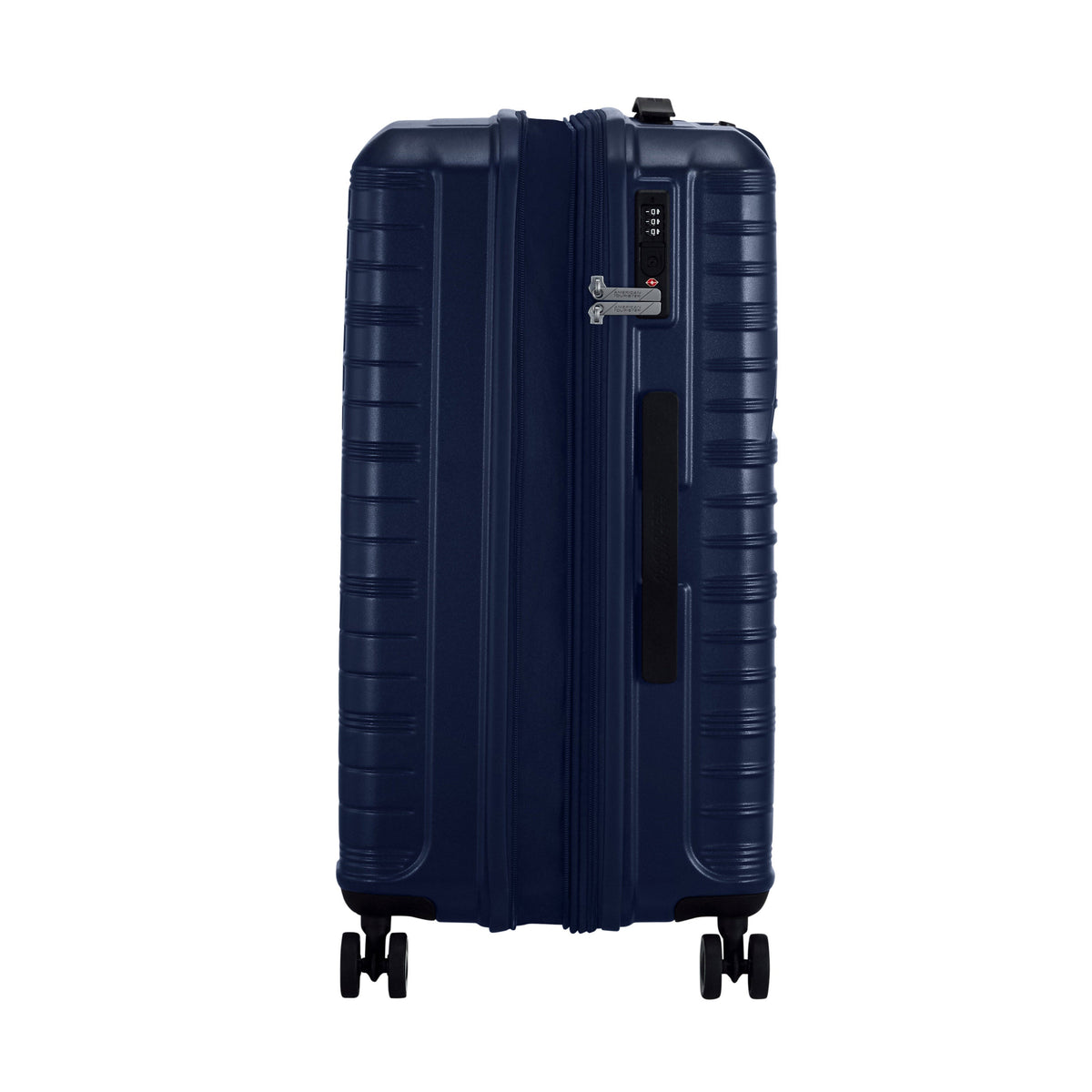 American Tourister Surftime Spinner Medium in the color Metallic Blue.