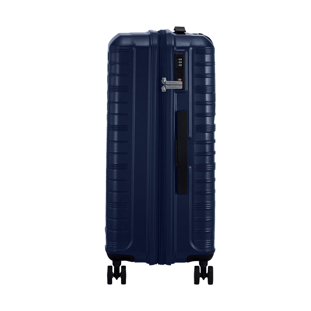 American Tourister Surftime Spinner Medium in the color Metallic Blue.