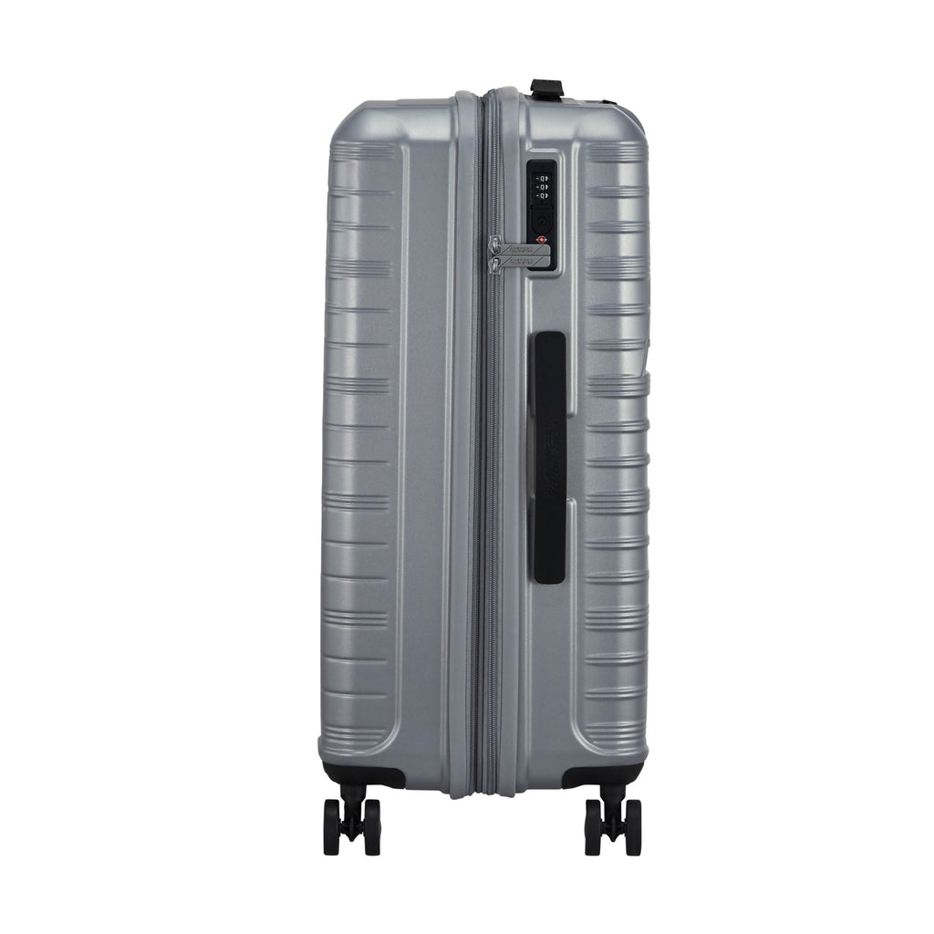 American Tourister Surftime Spinner Medium in the color Silver.
