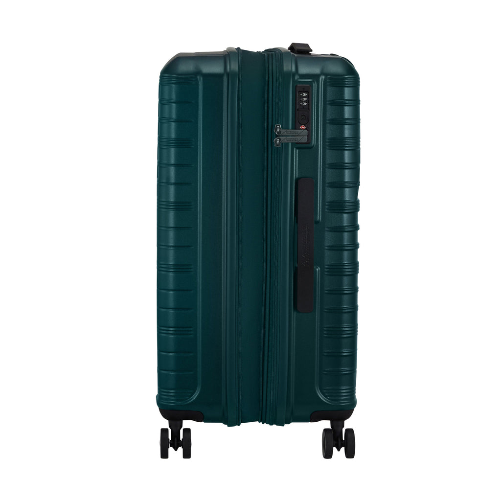 American Tourister Surftime Spinner Medium in the color Metallic Teal.
