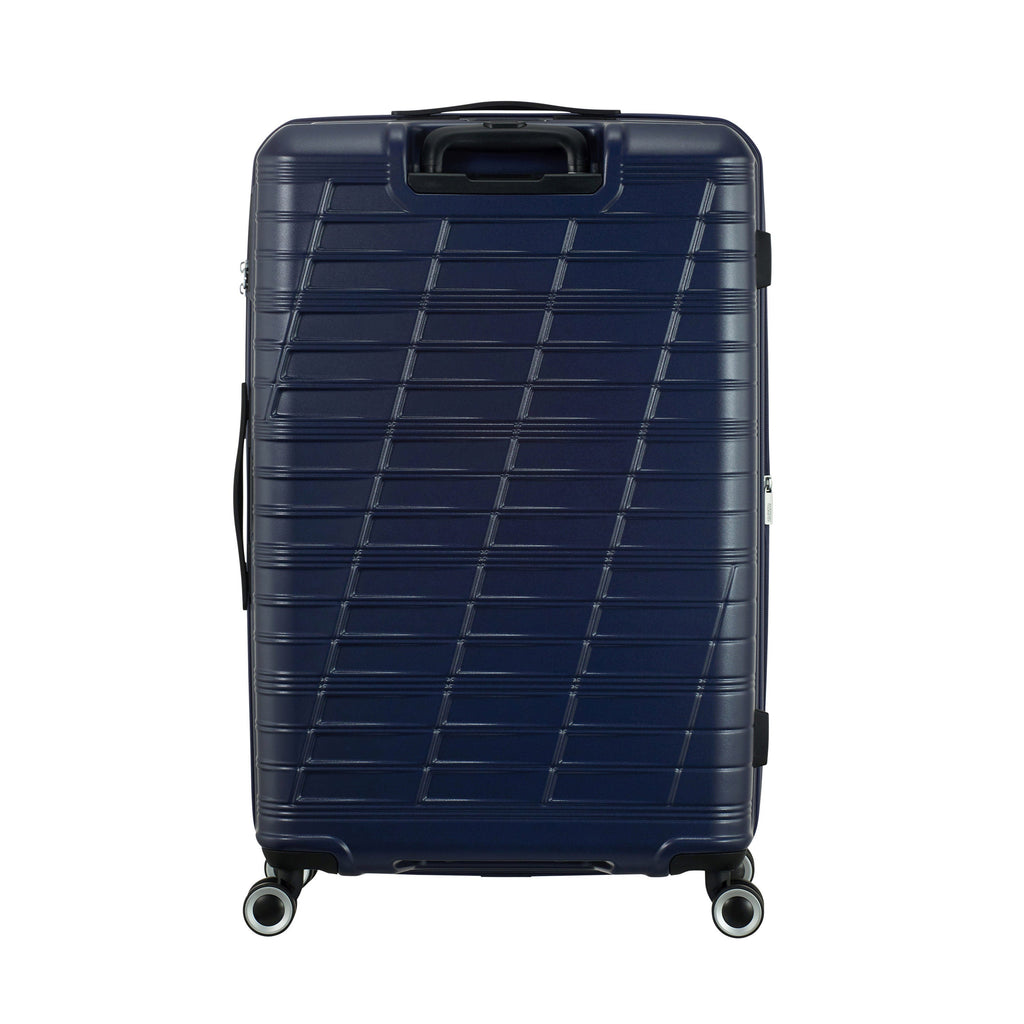 American Tourister Surftime Spinner Large in the color Metallic Blue.