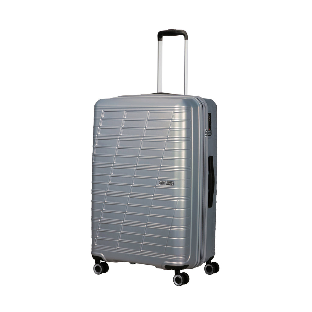 American Tourister Surftime Spinner Large in the color Silver.