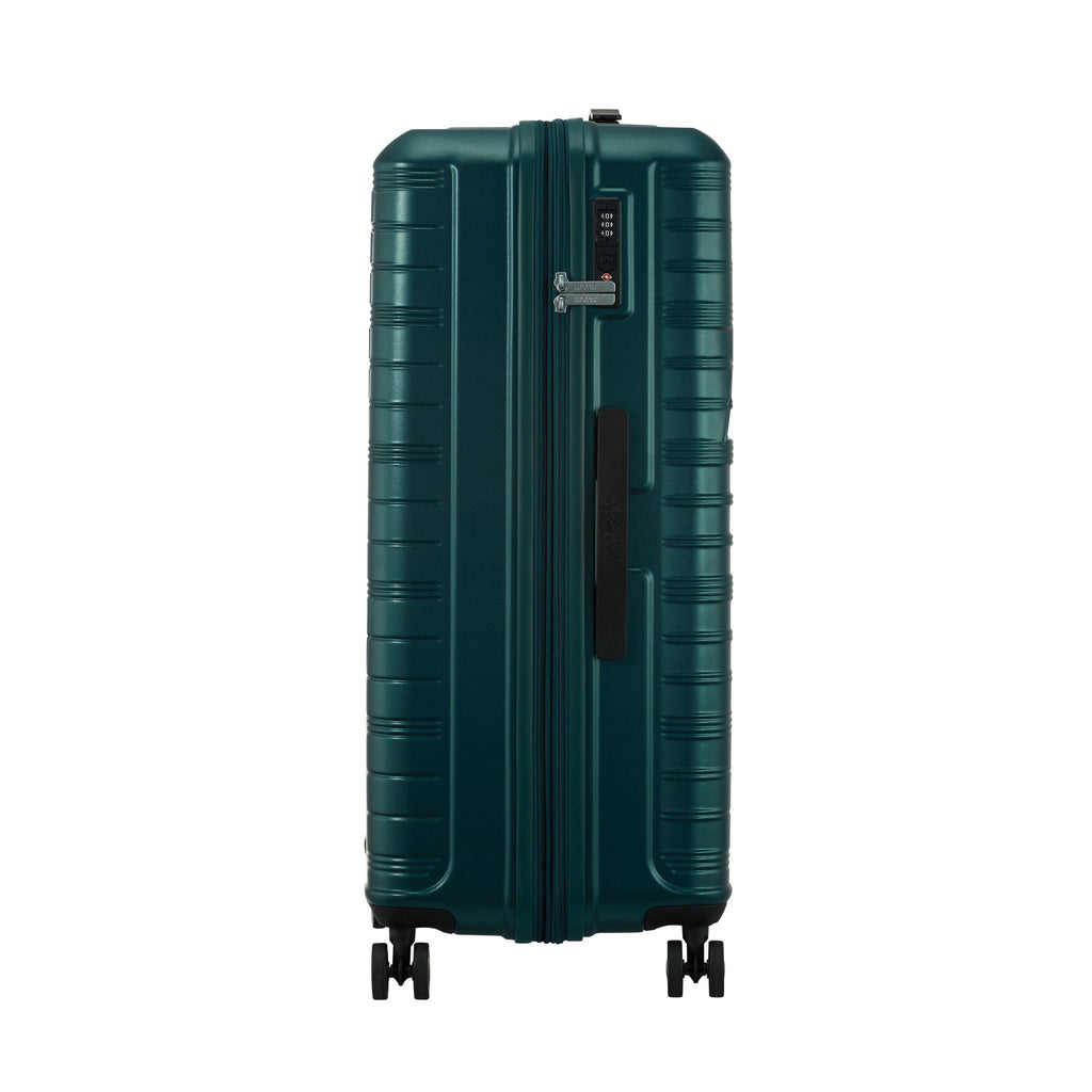 American Tourister Surftime Spinner Large in the color Metallic Teal.