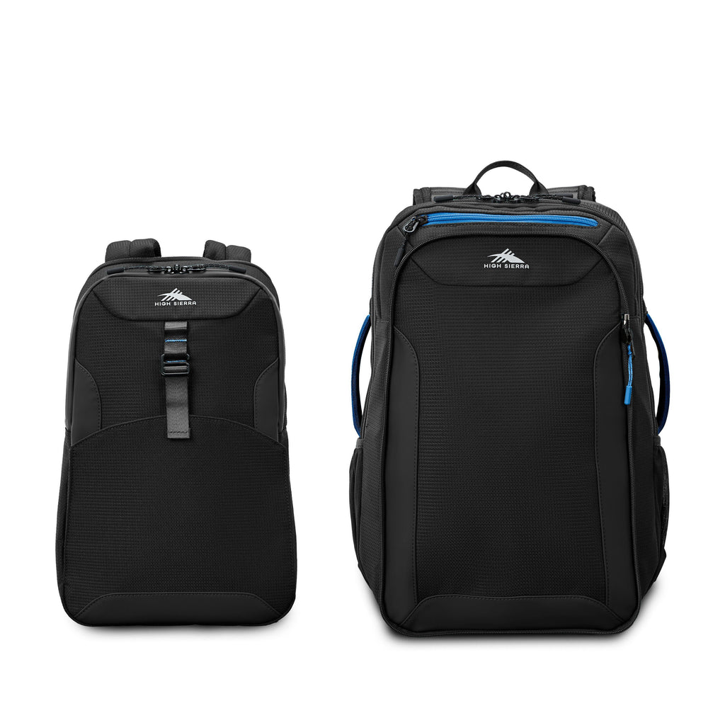 High Sierra Hi-Life 3-in-1 Convertible Backpack in the color Black/Blue.
