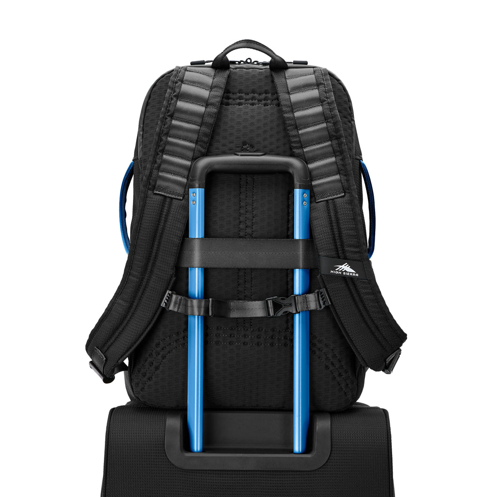 High Sierra Hi-Life 3-in-1 Convertible Backpack in the color Black/Blue.