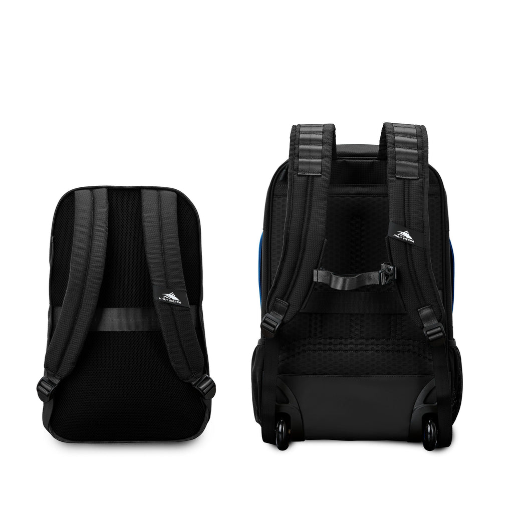 High Sierra Hi-Life 3-in-1 Convertible Wheeled Backpack in the color Black/Blue.
