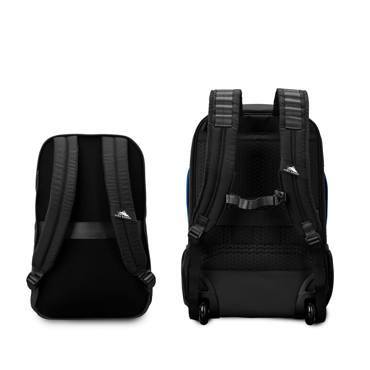 High Sierra Hi-Life 3-in-1 Convertible Wheeled Backpack in the color Black/Blue.
