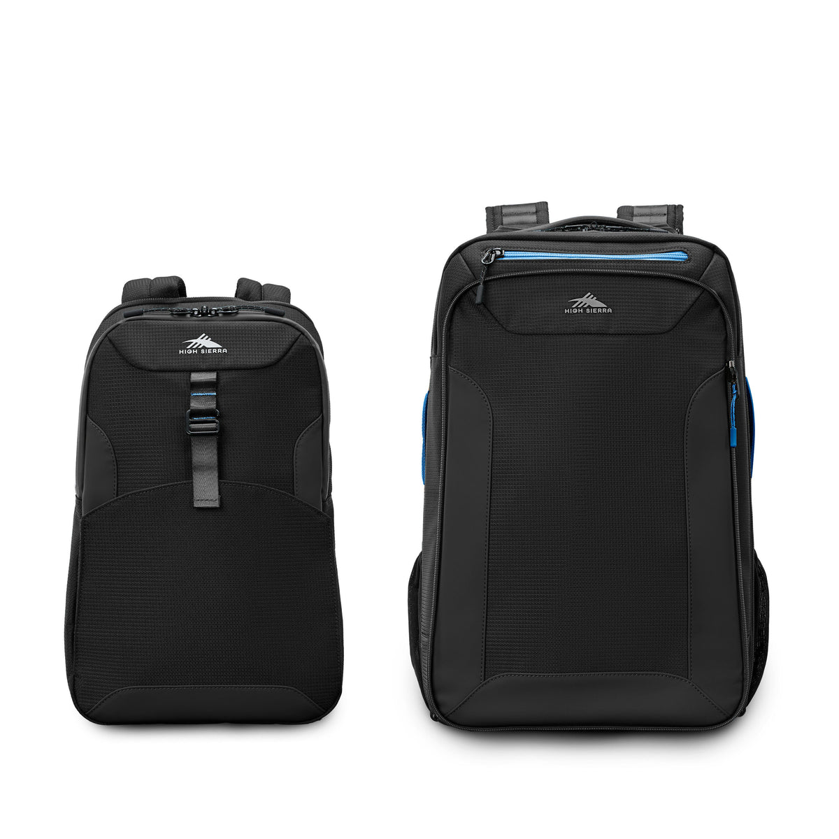 High Sierra Hi-Life 3-in-1 Convertible Wheeled Backpack in the color Black/Blue.