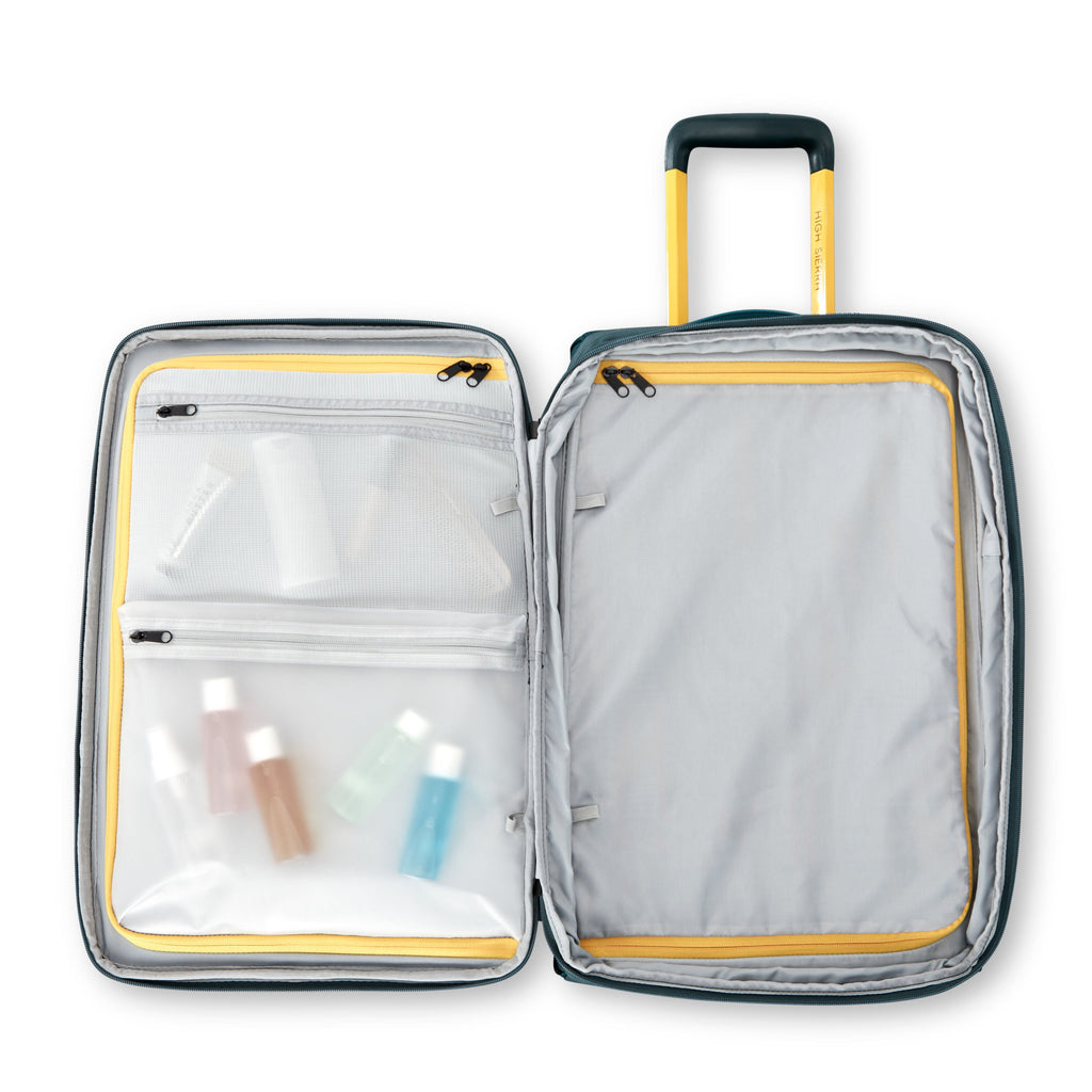 High Sierra Hi-Life Wheeled Duffle (22") in the color Green/Yellow.