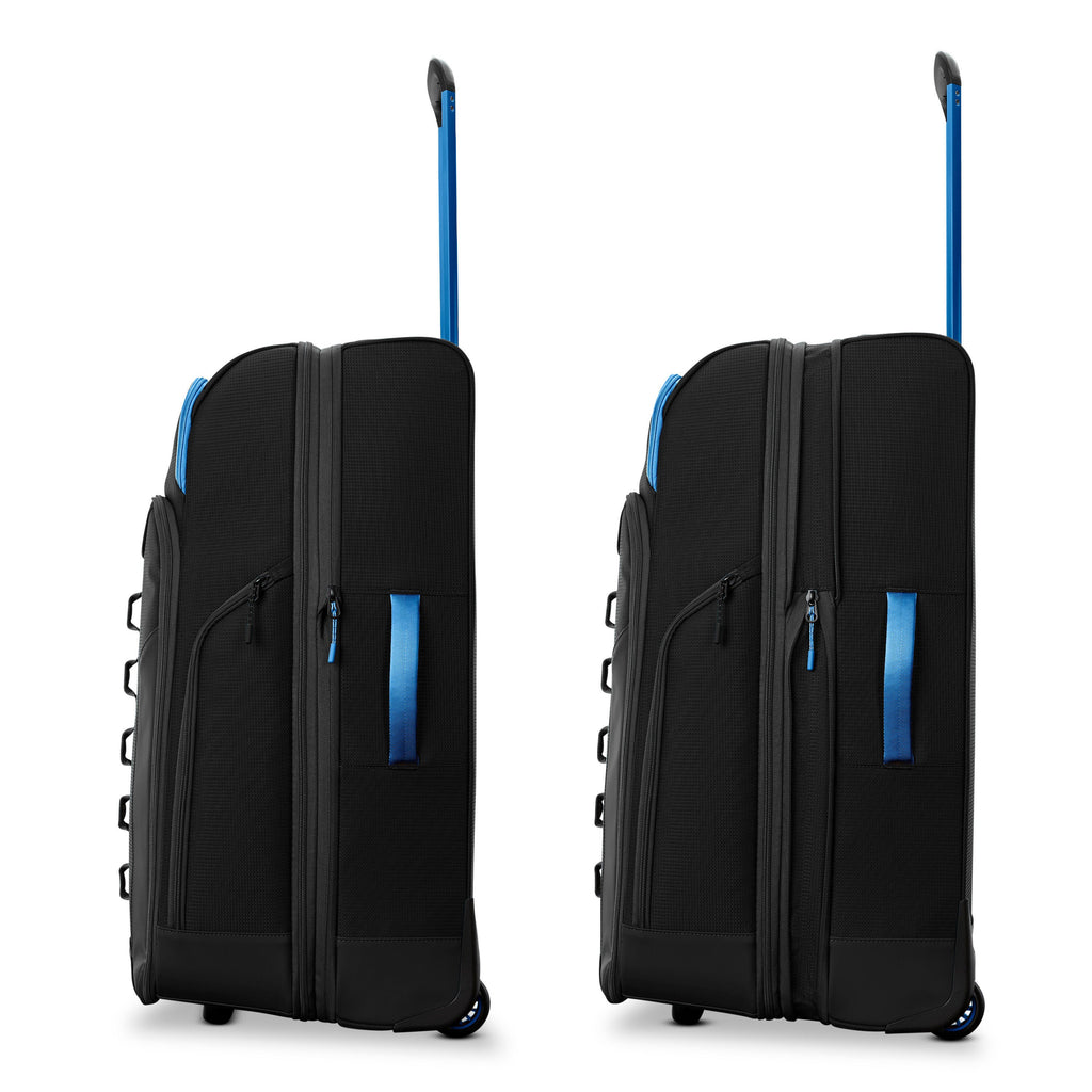 High Sierra Hi-Life Wheeled Duffle (28") in the color Black/Blue.