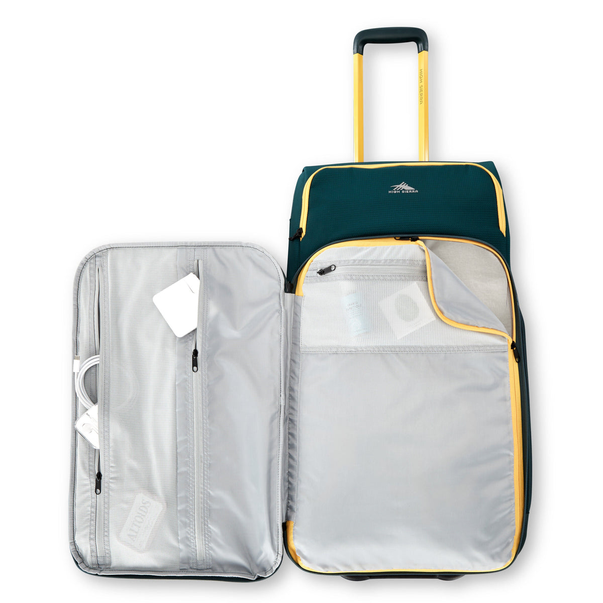 High Sierra Hi-Life Wheeled Duffle (28") in the color Green/Yellow.