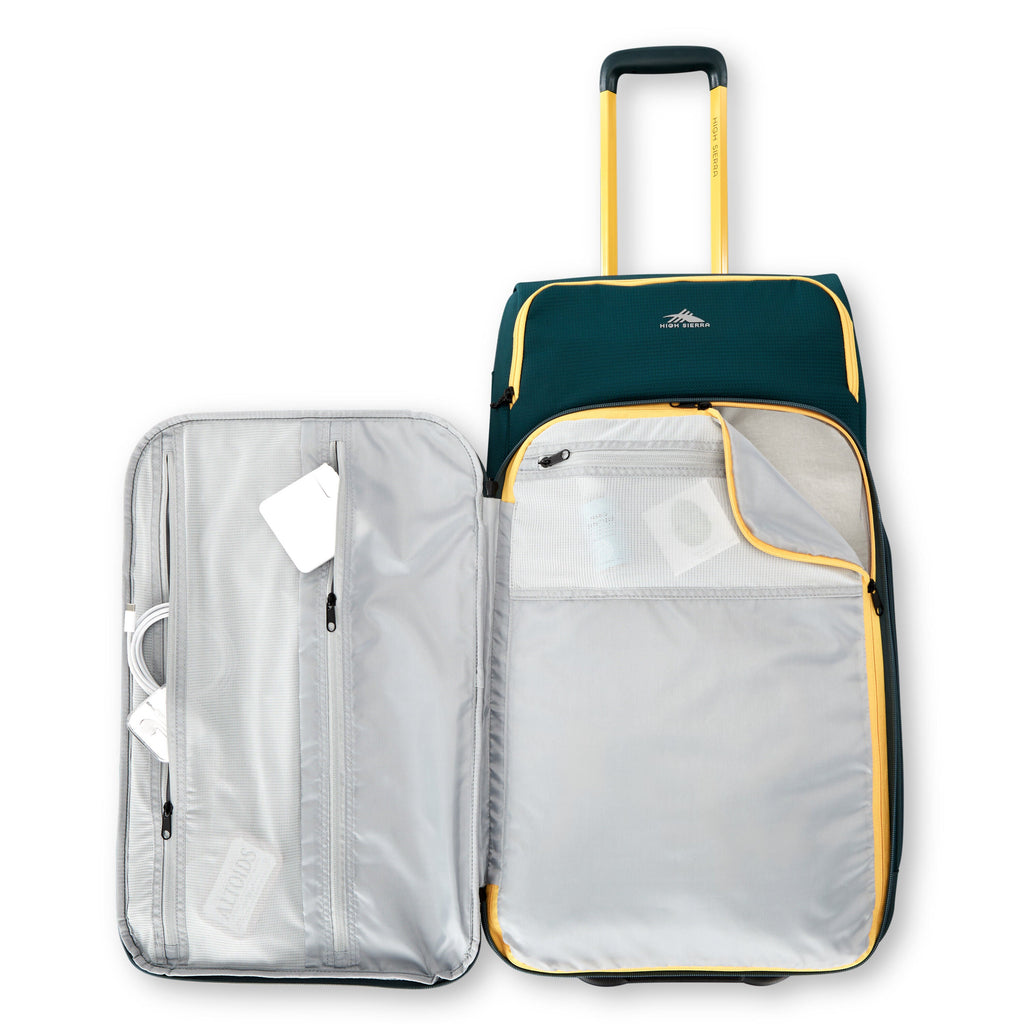 High Sierra Hi-Life Wheeled Duffle (28") in the color Green/Yellow.