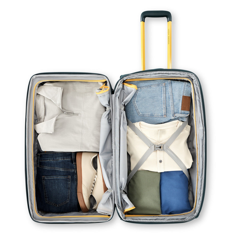 High Sierra Hi-Life Wheeled Duffle (28") in the color Green/Yellow.